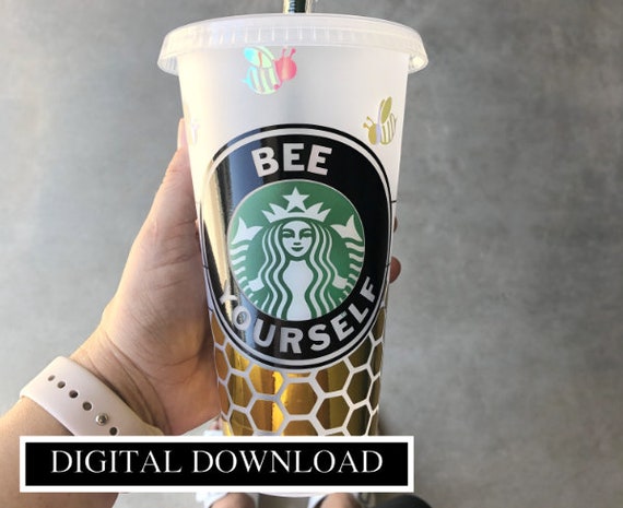 Download Bee And Honeycomb Starbucks Coffee Svg File Be Yourself Etsy