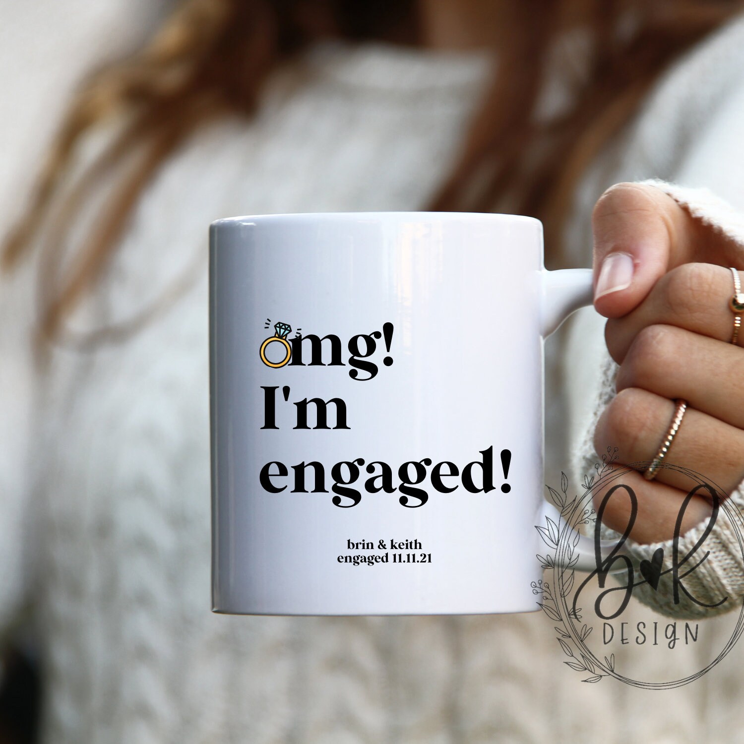 Engagement Mug OMG I'm Engaged Coffee Mug Etsy