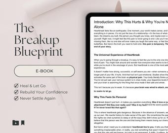 The Breakup Blueprint: Guide to Healing, Letting Go, and Moving On After Heartbreak | Instant Download | Breakup book