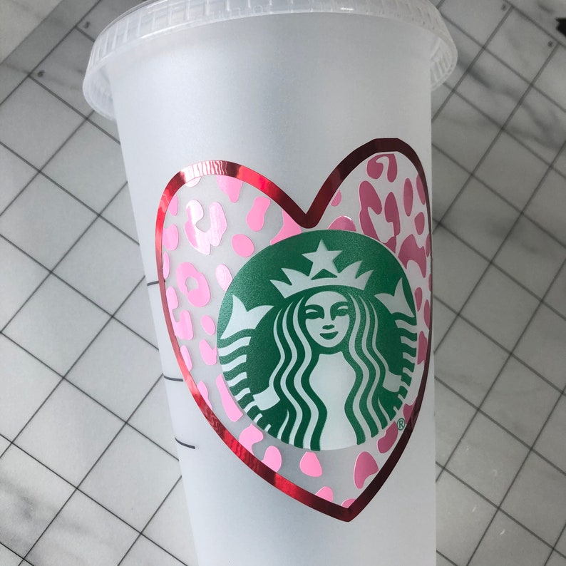 Download Animal Print Starbucks Coffee SVG file Leopard Heart ...