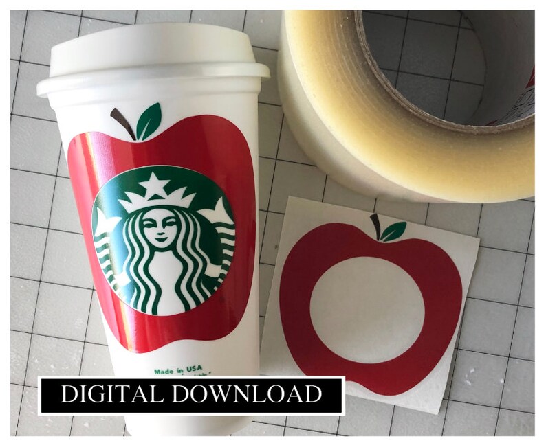 Download Apple Starbucks Coffee SVG file Teacher coffee CUT file | Etsy