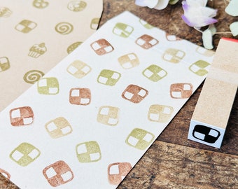 Square cookie *15mm square *Rubber stamp *R909