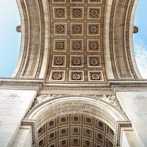 Impression de l'Arc de Triomphe, photographie de Paris, Champs Elysées, décoration de chambre à coucher Paris, j'aime Paris, Français, France décoration de voyage, j'aime Paris
