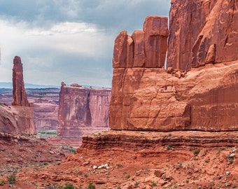 Arches National Park Ave Towers Print, Utah Red Rock Spire Fine Art Photography, Home Wall Decor, Southwest Lover Gift Women Him Men Mom Dad