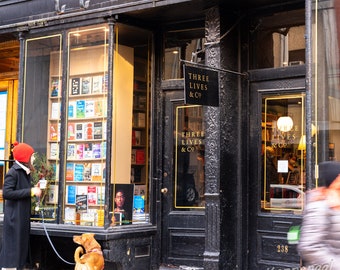 Three Lives Bookshop, Bookstore, Greenwich Village, New York City Wall Art, NYC Photography, Home Wall Decor, I Love New York, Gift for Her