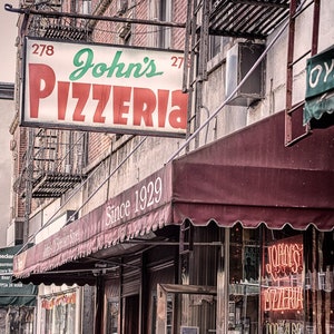 John's Pizza, Greenwich Village, NYC Photography, New York City Wall Art, Pizzaria, Black and White, Bleecker Street, I Love New York image 3