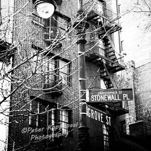 Stonewall Place and Grove Street, Gay Pride, LGBT History, NYC Photography, Gay Art, LGBT Pride, New York City Wall Art