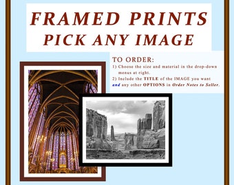 FRAMED Prints, Wood Barnwood & Metal Frames Matted with Acrylic Protective Cover and Hanging Hardware, Fine Art Photographs, Free Shipping