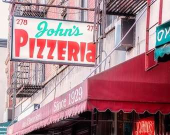 John&#39;s Pizza, New York Pizza, Bleecker Street Greenwich Village Pizzaria, NYC Photography, New York City Wall Art, I Love New York