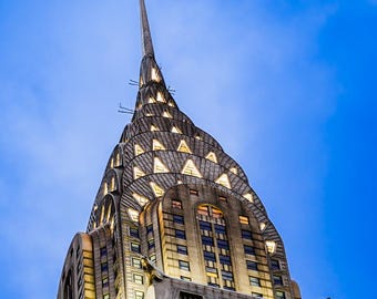 Chrysler Building Print, NYC Photography, Art Deco Skyscraper, New York City Wall Art