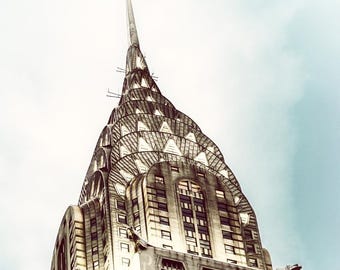 Chrysler Building Photography, Art Deco Skyscraper, NYC Wall Art