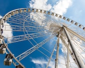 The Big Wheel Paris Print, French Fine Art Photography, Amusement Park Wall Art Decor, Ferris Wheel Lover Gift for Women Men Kids Boys Girls