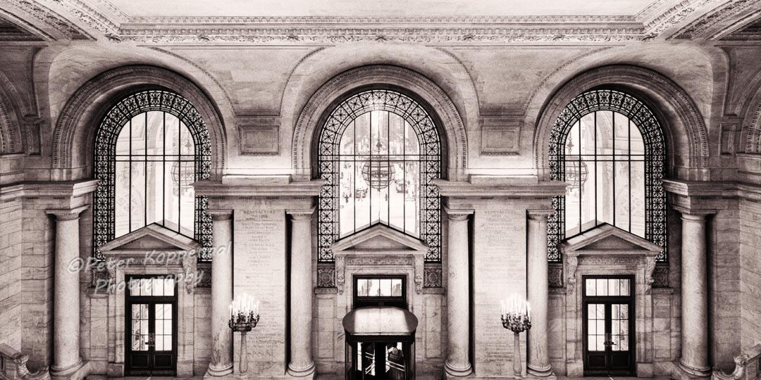 Astor Hall, New York Public Library Atrium, 5th Avenue 42nd St, New ...