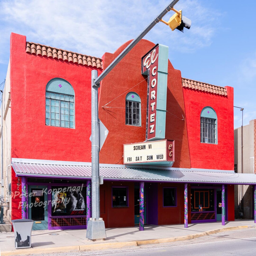 Cortez Theater, New Mexico, Art Deco, Movie Theater Decor, Vintage Art