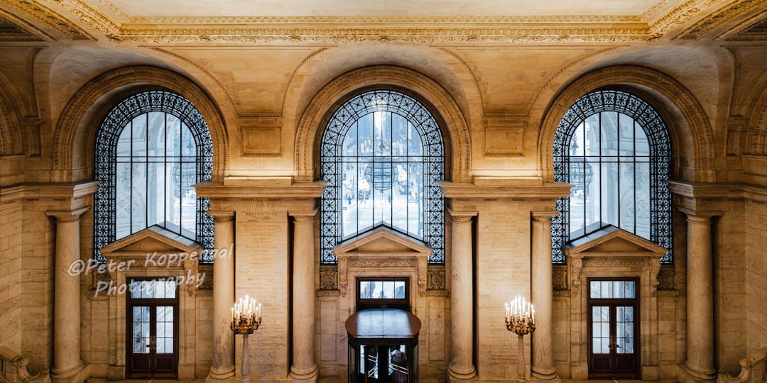 Astor Hall, New York Public Library Atrium, 5th Avenue 42nd St, New ...