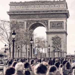 Arc de Triomphe Photo, Paris Street Scene, Paris Photography, Champs Elysees, Paris Bedroom Decor, I Love Paris