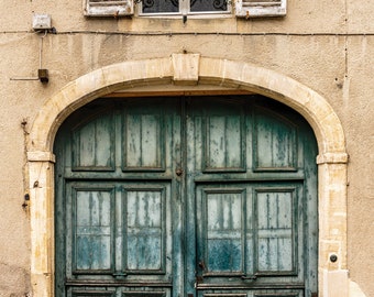 Paris Photography, French Wall Art, Parisian Blue Door Rustic Country Home Decor, Paris Lover Gift for Her Wife Girlfriend Men