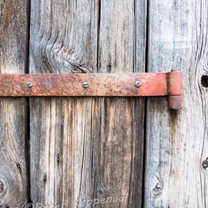 Stampa cerniera porta fienile, venature del legno vintage invecchiato, decorazione da parete per casa colonica, cucina di campagna BOHO Shabby Chic Farmhouse Men
