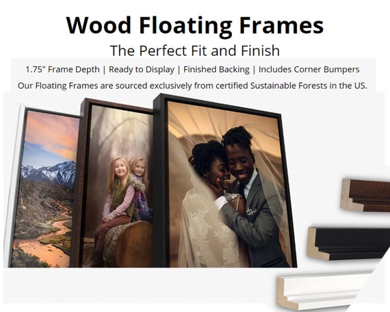 Wood Picture Frames: Wood Canvas Float - American Frame