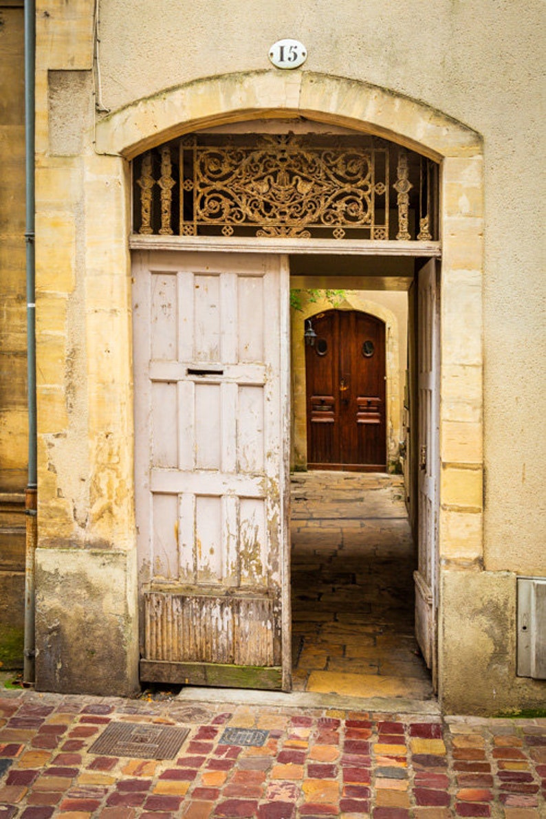 Rustic French Door Print Vintage Fine Art Photography Image 0