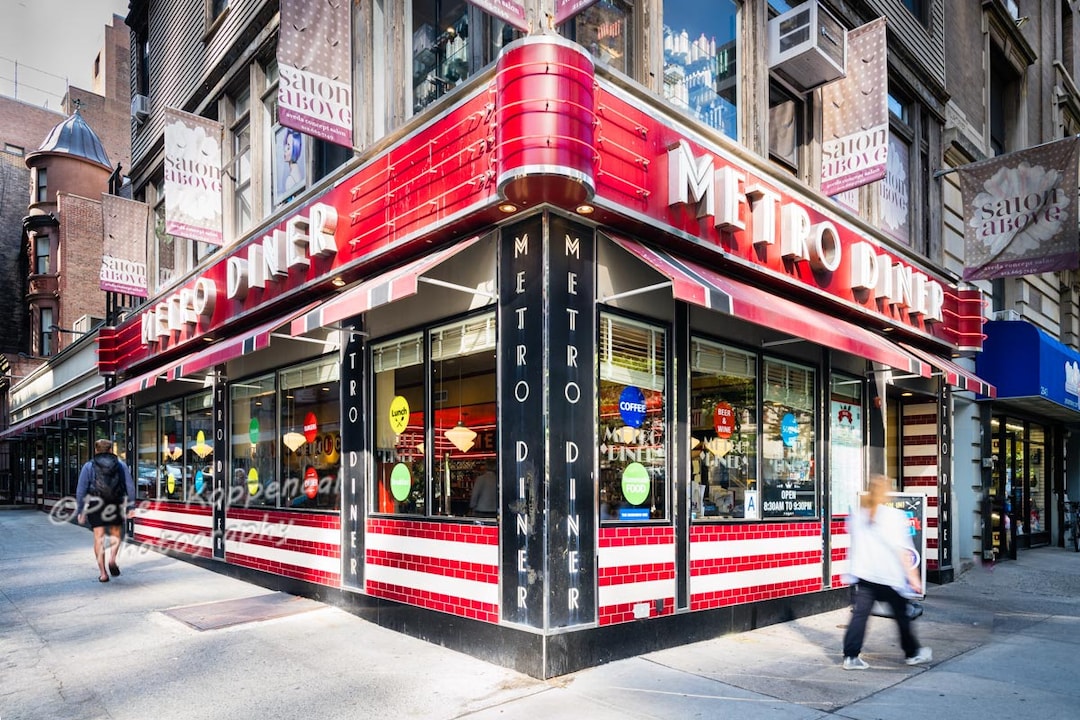 ヴィンテージ ニューヨーク マンハッタン レストラン地図 ポスター ヴィンテージ ニューヨーク マンハッタン レストラン地図