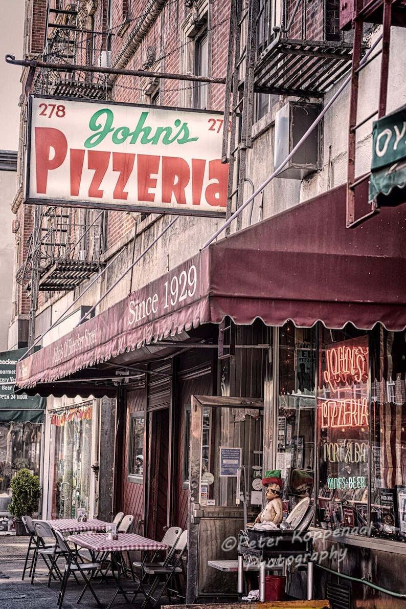 John's Pizza, Greenwich Village, NYC Photography, New York City Wall Art, Pizzaria, Black and White, Bleecker Street, I Love New York image 3