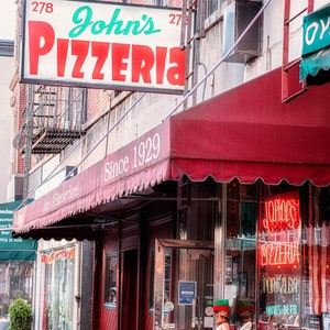 John's Pizza, Greenwich Village, NYC Photography, New York City Wall Art, Pizzaria, Black and White, Bleecker Street, I Love New York image 2