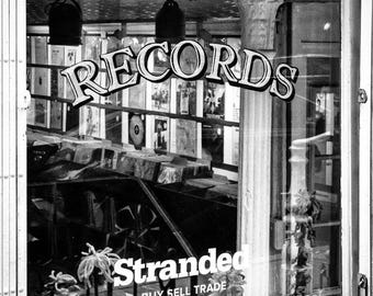 Stranded Records, tienda de discos de Greenwich Village, fotografía de Nueva York, arte mural de la ciudad de Nueva York.