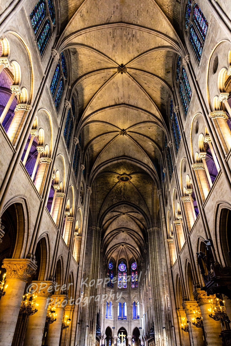 Rose Window of Notre Dame Cathedral Paris France Photo Art Print Poster 18x12 in