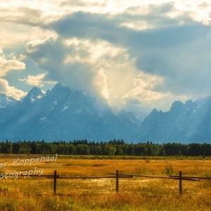 Berg Sun Streak Druck, Grand Teton National Park Fine Art Photography, BOHO Country Wohnkultur, Naturliebhaber Geschenk Männer Frauen Frau