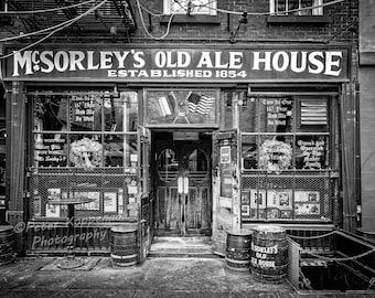 McSorley&#39;s Old Ale House, East Village, NYC Photography, Irish Pub, New York City Wall Art, I Love New York, Manhattan, Lower East Side