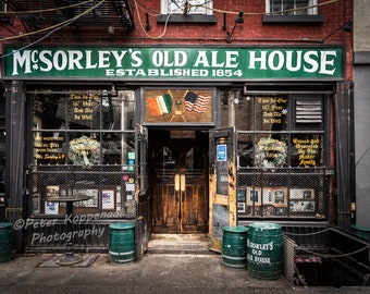 McSorley&#39;s Old Ale House, East Village Bar, NYC Photography, Irish Pub, New York City Wall Art, I Love New York, Manhattan, Lower East Side