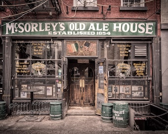 McSorley's Old Ale House, East Village, NYC Photography, Irish Pub, New York City Wall Art, I Love New York, Manhattan, Lower East Side