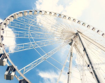 Paris Big Wheel Photo, Roue de Paris Ferris Wheel Print, Paris Photography, Paris Wall Art, I Love Paris, Amusement Park