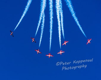 Air Show Photography, Royal Canadian Air Force Snow Birds Aerobatic Stunt Flying, Airplane Lover Gift for Pilot