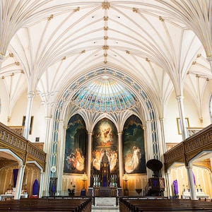 St. Patrick's Church New Orleans Print, Religious Wall Art, Altar Apse Organ Door