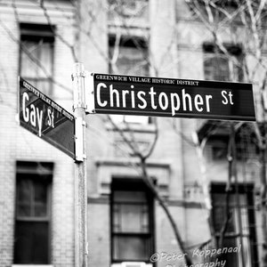 Christopher Street, Gay Street Sign, Gay Art, LGBTQ, Gay Pride, LGBT History, Greenwich Village, New York City Wall Art, NYC Photography