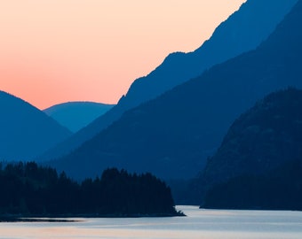 Strathcona Provincial Park, Campbell Lake, Mountains, Vancouver Art, Vancouver Island, Pacific Rim Art, Bedroom Wall Decor, British Columbia