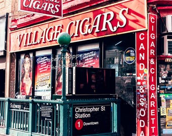 Village Cigars, Christopher Street, Greenwich Village NYC Photography, New York City Wall Art
