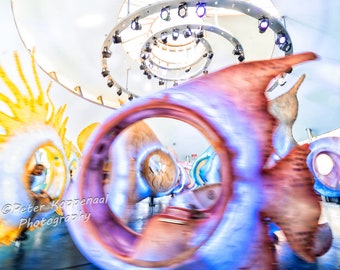 Sea Glass Carousel, Sea Glass Decor, Nursery Decor, Seaglass, New York City Wall Art, Rainbow Wall Art,