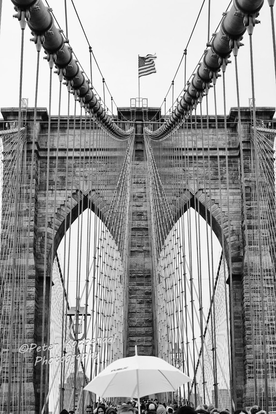 Brooklyn Bridge Witte Paraplu NYC Fotografie New - Etsy België