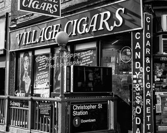 Village Cigars, Christopher Street, Greenwich Village NYC Photography, New York City Wall Art