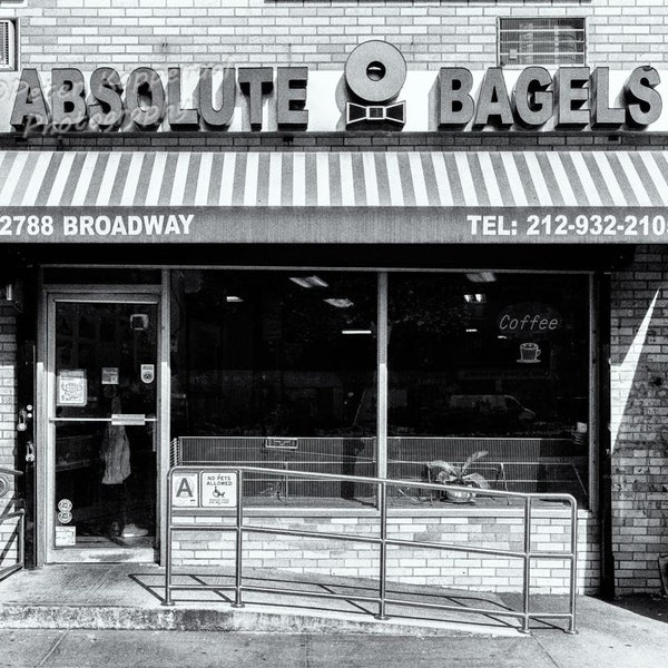 Absolute Bagels, Manhattan, Broadway, Upper West Side, NYC Photography, New York City Wall Art, I Love New York, Jewish Food