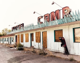 Motel Camp, Abandoned, Vintage, Roadside Motel, Dilapidated, Road Trip, Travel Photo, Wall Decor, Run Down,
