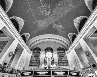 Grand Central Station Clock II Print, New York Big Apple Fine Art, Historic NYC Wall Decor, I Love NY  Wife Husband