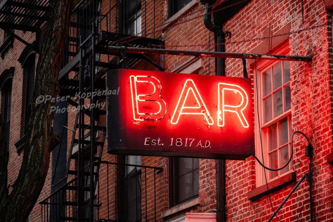 Ear Inn Neon Sign PRINT, NYC Photography, Historic Oldest Bar, SOHO ...