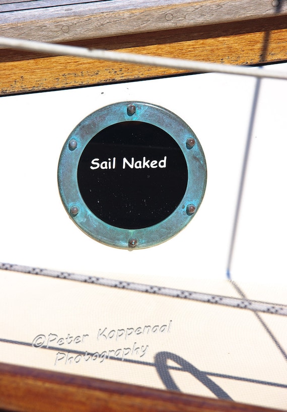 Sailboat Print Sail Naked Nudist Sign Nautical Humor - Etsy