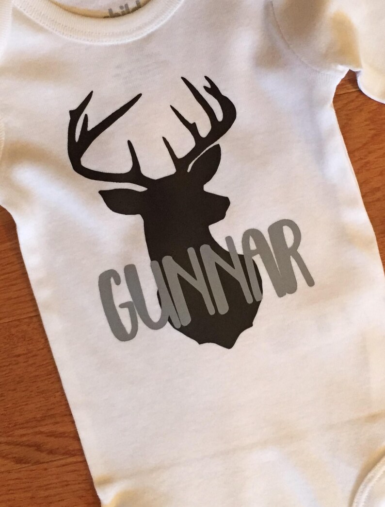 Baby Shirt with Deer Hunting Buddy Bodysuit. Woodland Bodysuit Deer Bodysuit Deer Onesie Hunting Onesie Deer Shirt