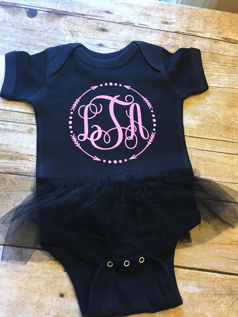 Monogram Tutu Onesie. Tutu Bodysuit. Monogram Baby Tutu Etsy