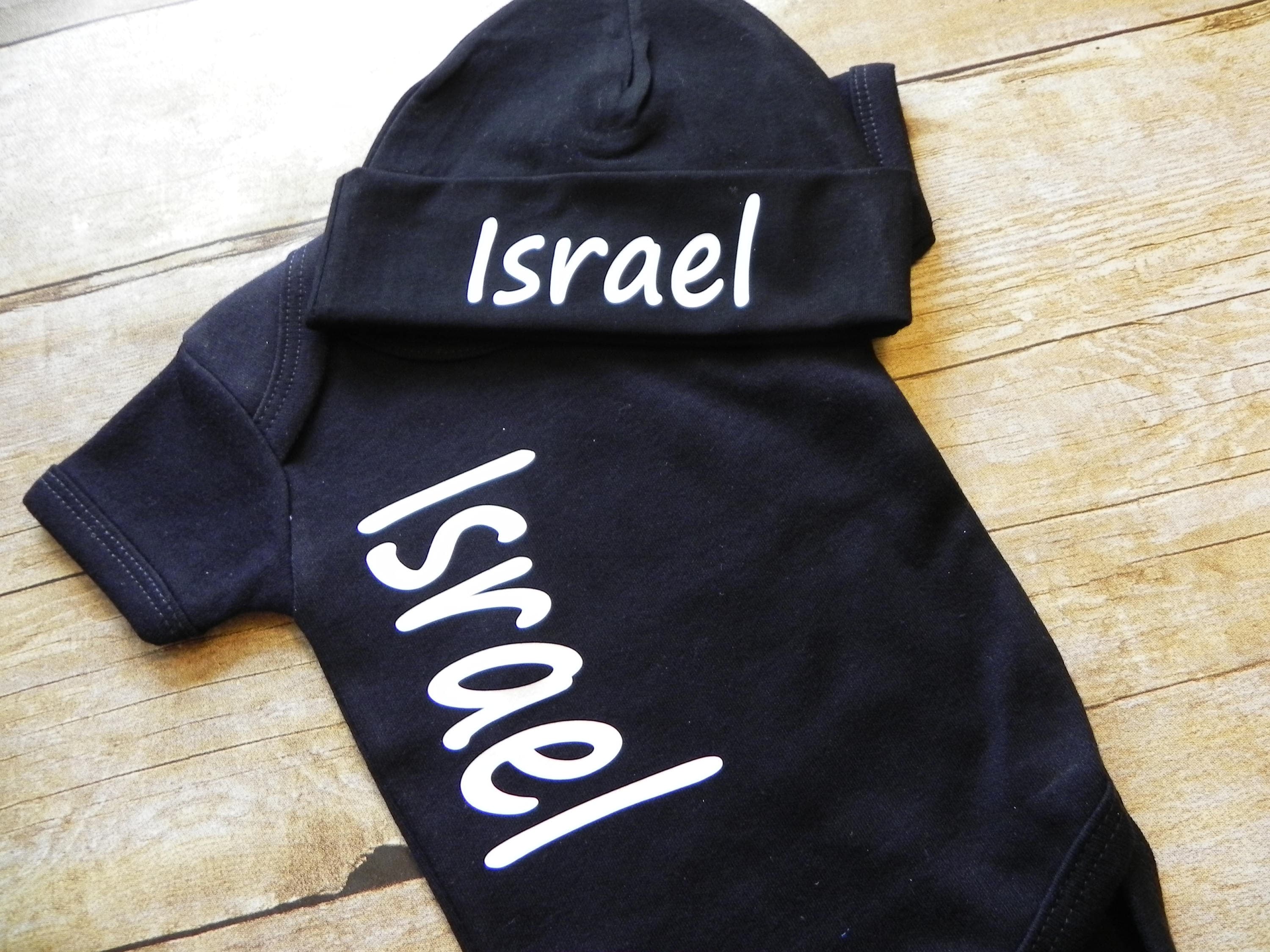 Baby Name Onesie. Personalized Baby Boy Onesie and Hat Set. Etsy